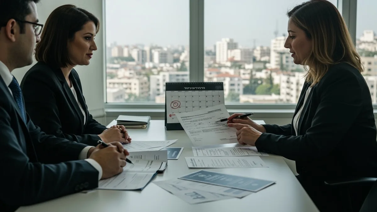 אנשים חותמים על מסמכים למכירת דירה שהתקבלה במתנה.